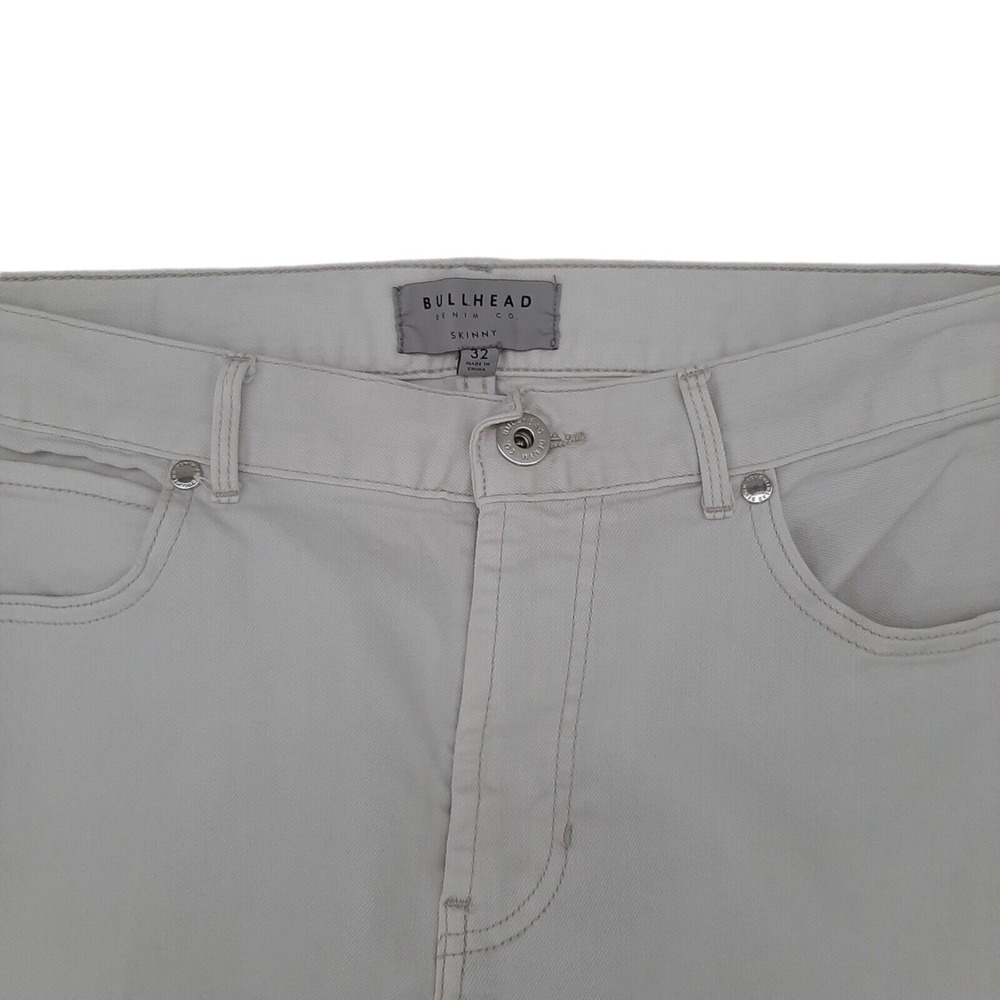 Bullhead Denim Co Skinny Jeans Womens Size 32x32 off white / cream - Picture 3 of 5